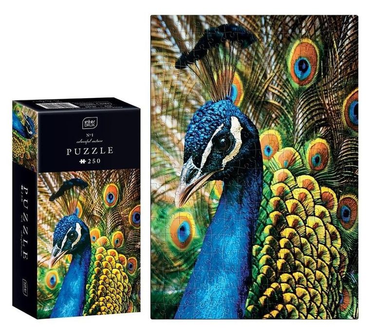 Interdruk, Colourful Nature, Peacock, puzzle, 250 elementów