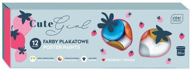Interdruk, Cute Girl, farby plakatowe, 12 kolorów