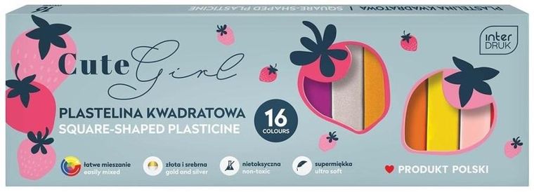 Interdruk, Cute Girl, plastelina kwadratowa, 16 kolorów