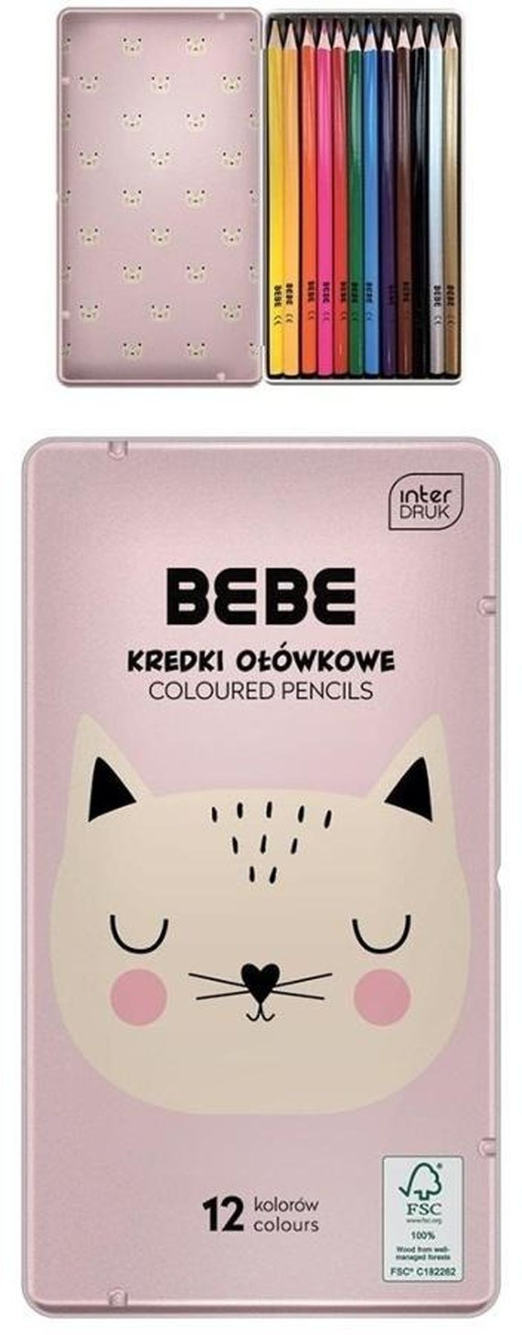 Interdruk, kredki ołówkowe, Girl, 12 kolorów