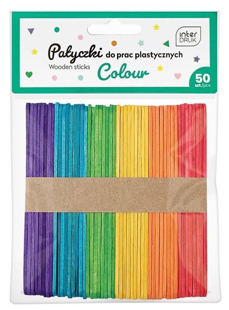Interdruk, patyczki do prac plastycznych, 113 mm, 50 szt.