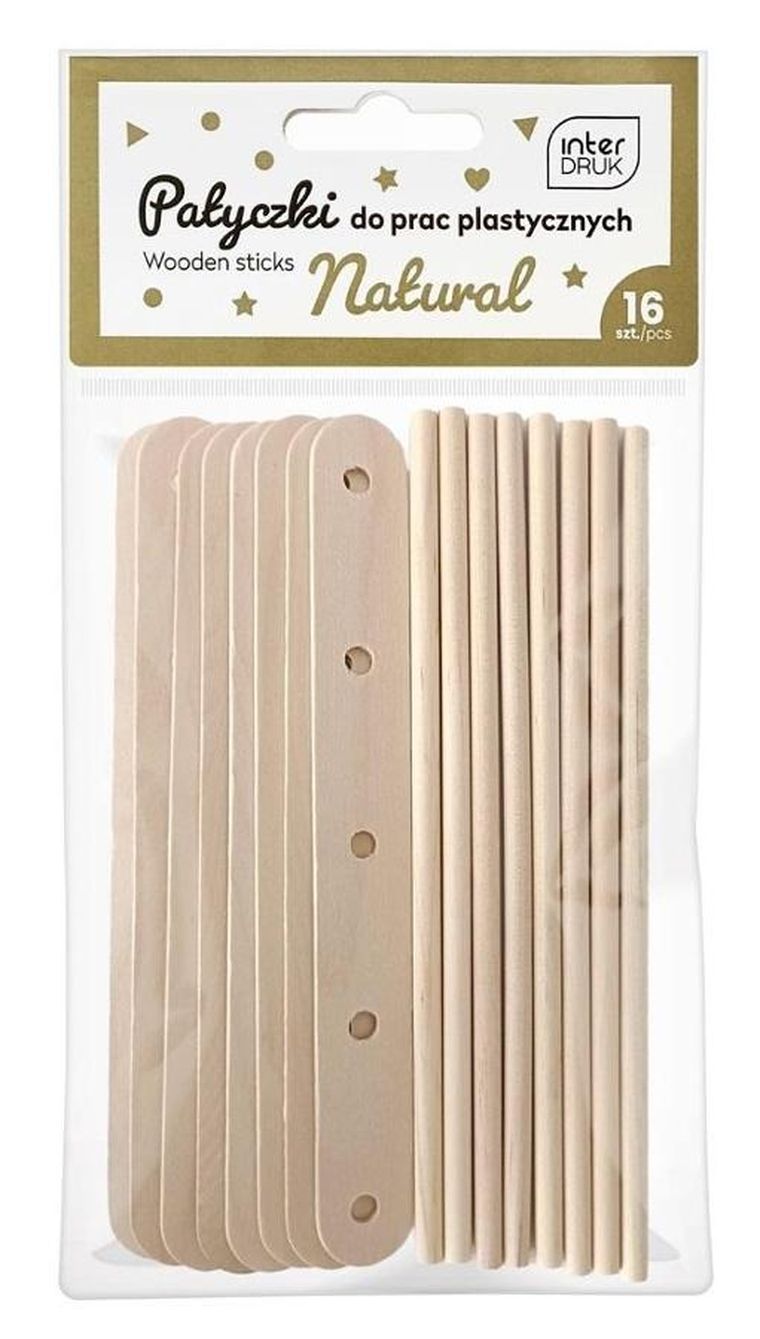 Interdruk, patyczki do prac plastycznych, 16 szt.