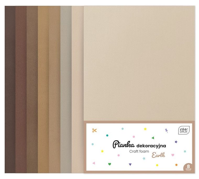 Interdruk, pianka dekoracyjna, Earth, 8 szt.