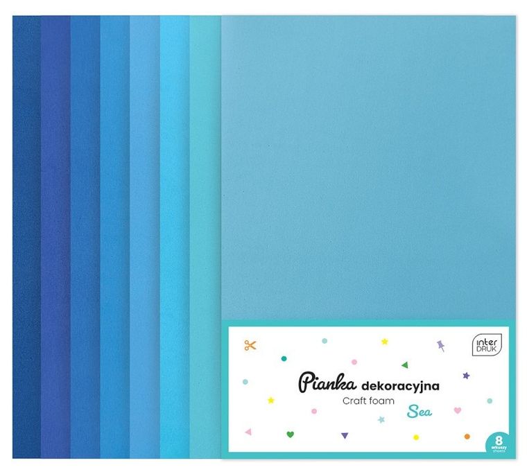 Interdruk, pianka dekoracyjna, Sea, 8 szt.
