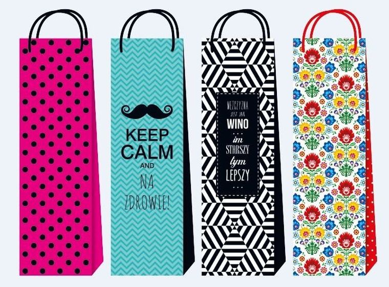 Interdruk, torebka na butelkę