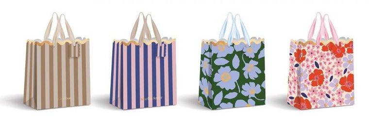 Interdruk, torebka prezentowa, duża, Gold Shape, 1 szt.