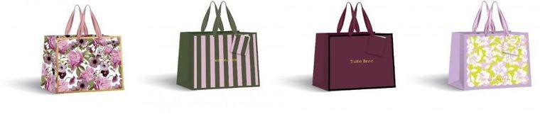 Interdruk, torebka, złota, 32,5-13-10 cm, 1 szt.