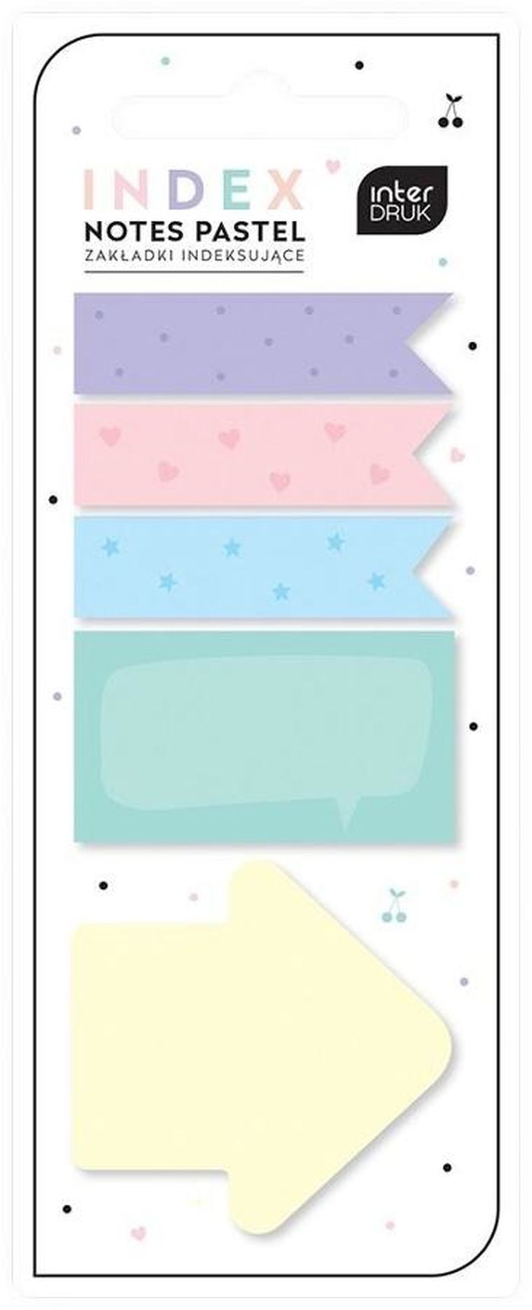 Interdruk, zakładki indeksujące, Pastel, 125 szt.