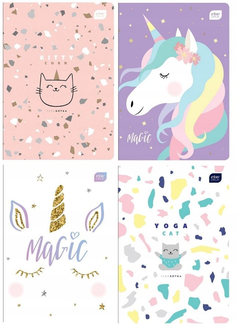 Interdruk, zeszyt A5, 16 kartek, kratka, Trends Girls, 1 szt.