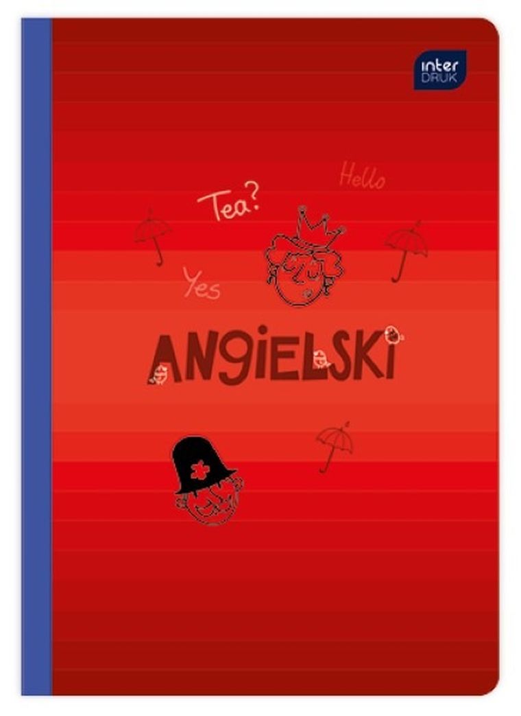 Interdruk, zeszyt, A5, 60 kartek, kratka, angielski, 1 szt.