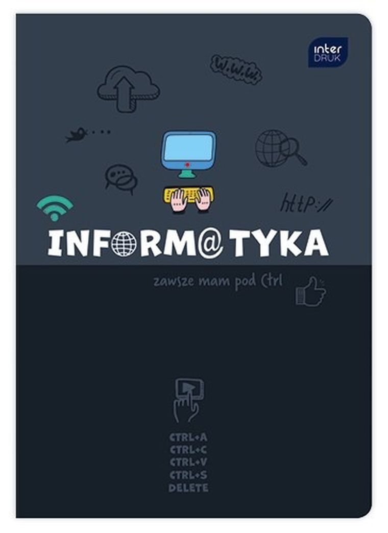 Interdruk, zeszyt A5, 60 kartek, kratka, informatyka, 1 szt.