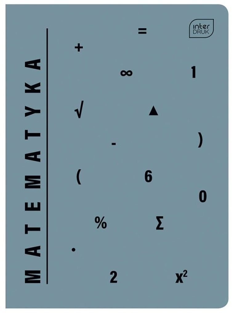 Interdruk, zeszyt A5, 60 kartek, kratka, Matematyka, 1 szt.