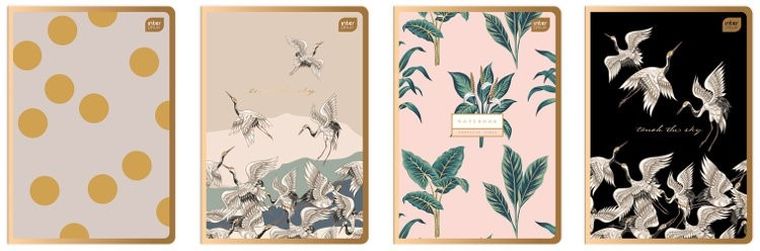 Interdruk, zeszyt A5, 60 kartek, kratka, Metallic Satin Gold, 1 szt.