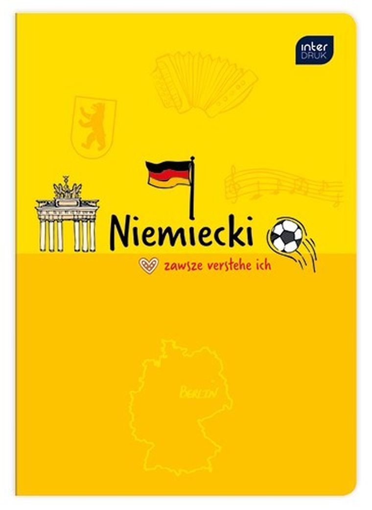 Interdruk, zeszyt A5, 60 kartek, kratka, niemiecki, 1 szt.