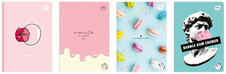 Interdruk, zeszyt A5, 60 kartek, kratka, zapach guma balonowa, 1 szt.