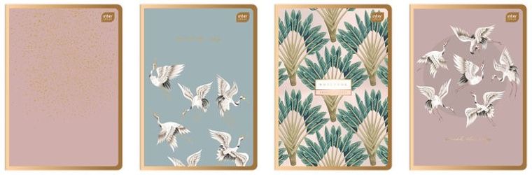 Interdruk, zeszyt A5, 96 kartek, kratka, Metallic Satin Gold, 1 szt.