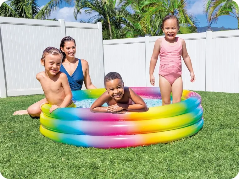 Intex, basen dmuchany, okrągły, kolorowy, 133-147cm