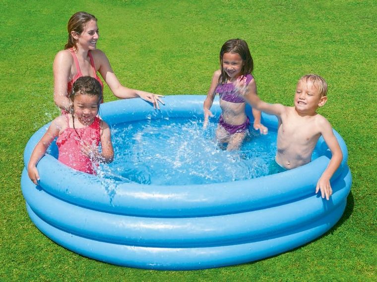 Intex, basen dmuchany, okrągły, niebieski, 38-168 cm