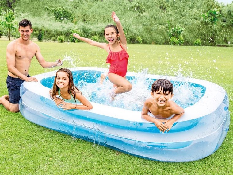 Intex, basen dmuchany, prostokątny, niebieski, 262-175-56 cm