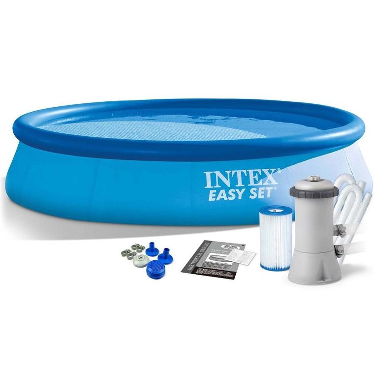 Intex, basen ogrodowy rozporowy, zestaw 3w1, 366-76 cm