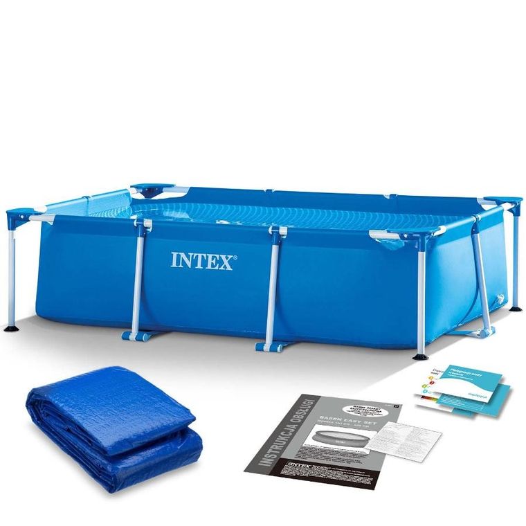 Intex, basen ogrodowy stelażowy, zestaw 2w1, 220-150-60 cm