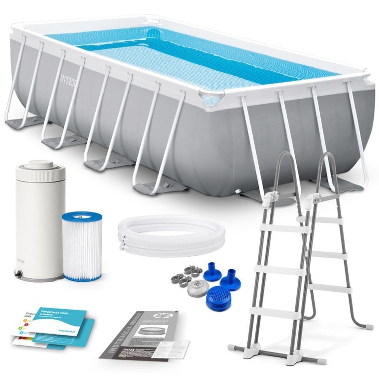 Intex, basen stelażowy, 400-200-122 cm, zestaw 10w1