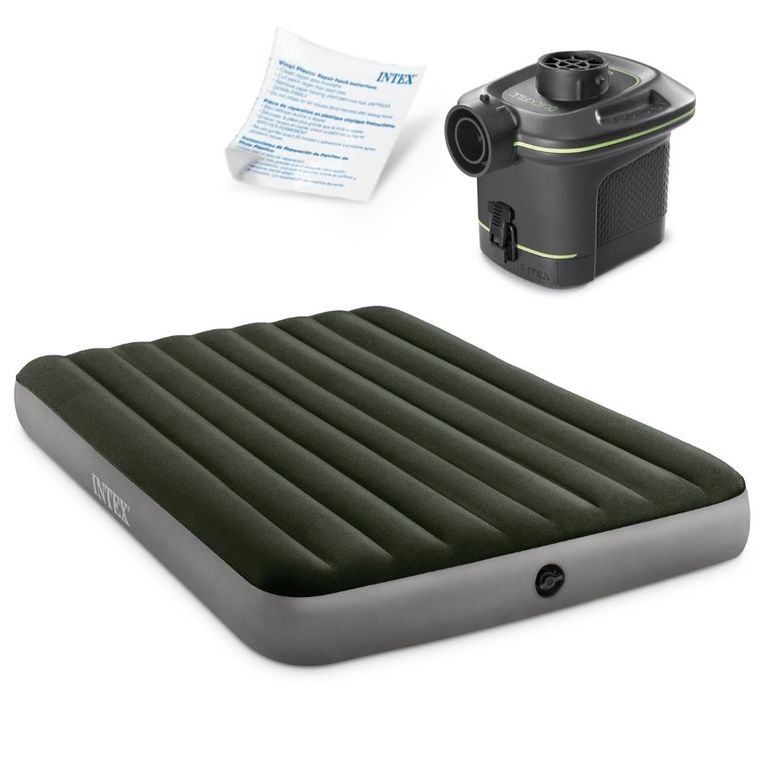 Intex, materac dmuchany z pompką elektryczną