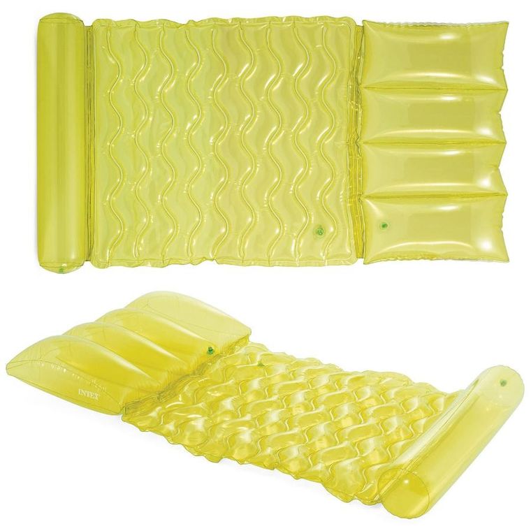 Intex, materac do pływania, limonkowy