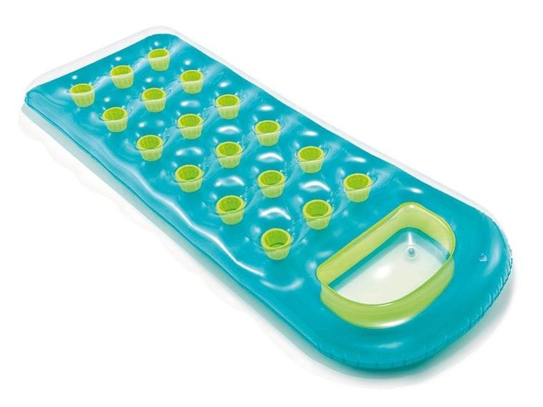 Intex, materac plażowy z okienkiem, turkusowy, 188-71 cm