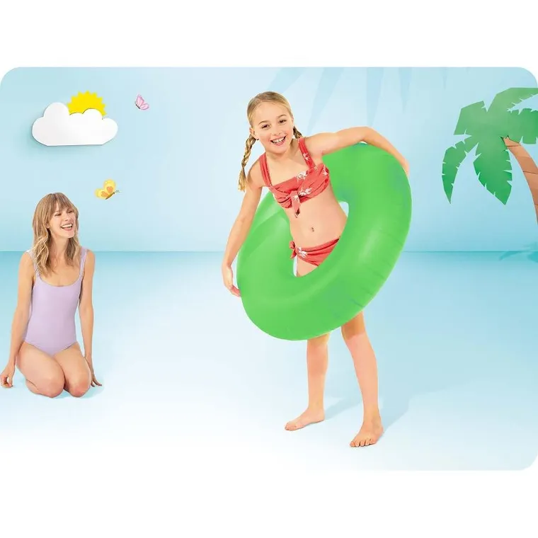 Intex, Neon, koło do pływania, zielone, 91 cm