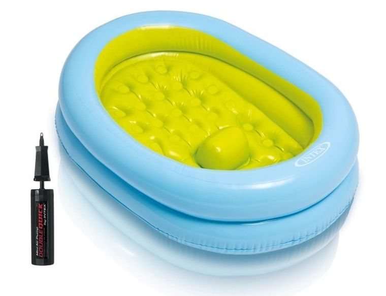 Intex, turystyczna wanienka dla dziecka + pompka, 86-64-23 cm