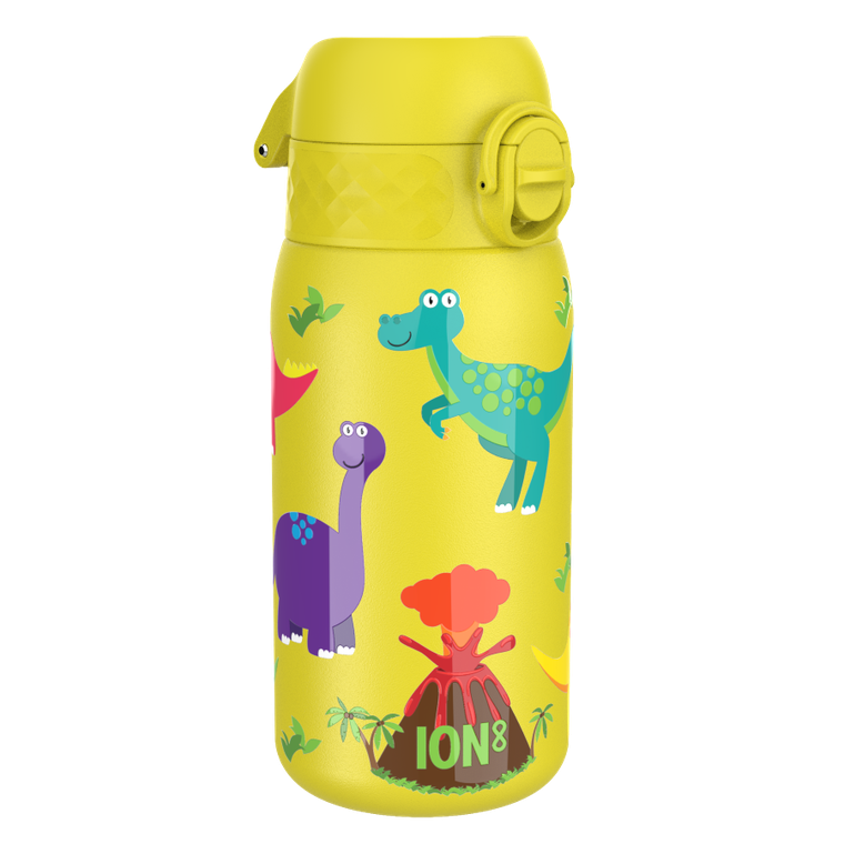 ION8, Dinozaury, bidon termiczny z ustnikiem, próżniowy, żółty, 320 ml