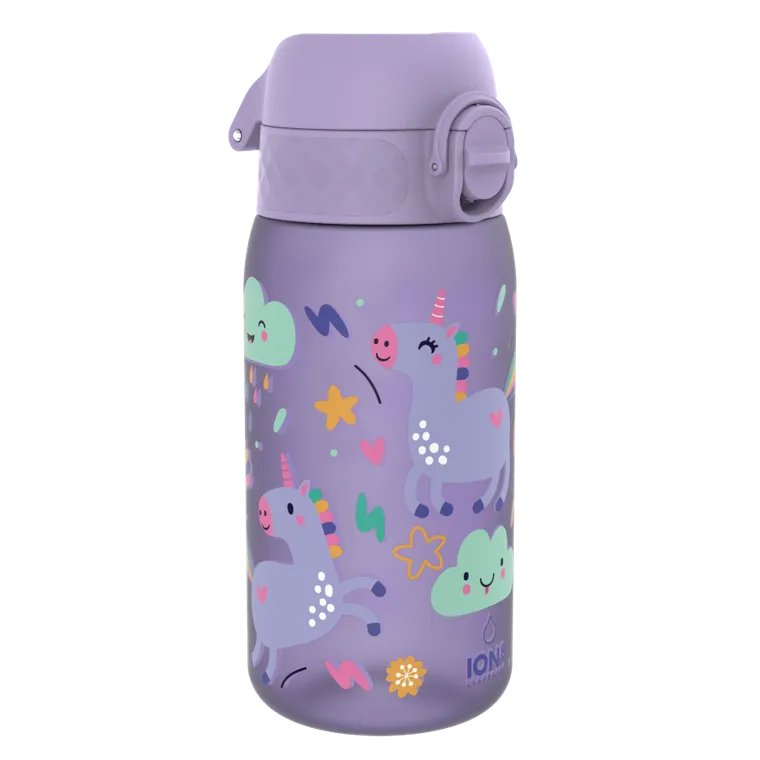 ION8, Jednorożec, bidon z ustnikiem, fioletowy, 350 ml