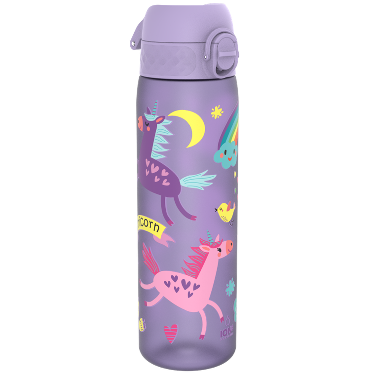 ION8, Jednorożec, bidon z ustnikiem, fioletowy, 500 ml