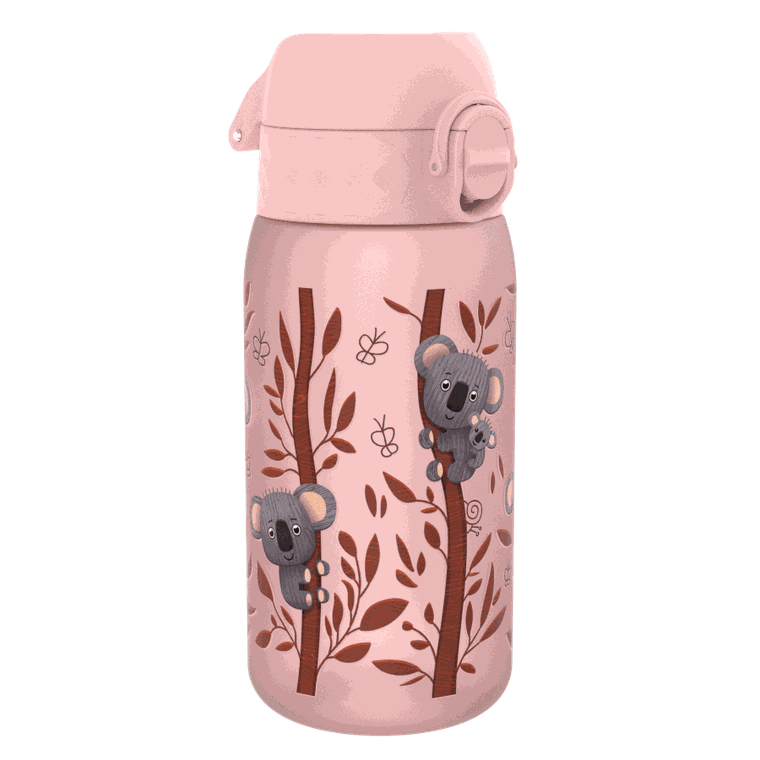 Ion8, Koala, bidon z ustnikiem, różowy, 350 ml
