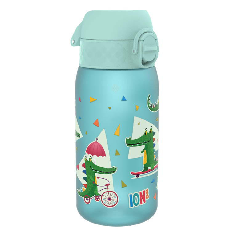 Ion8, Krokodyle, bidon z ustnikiem, niebieski, 350 ml