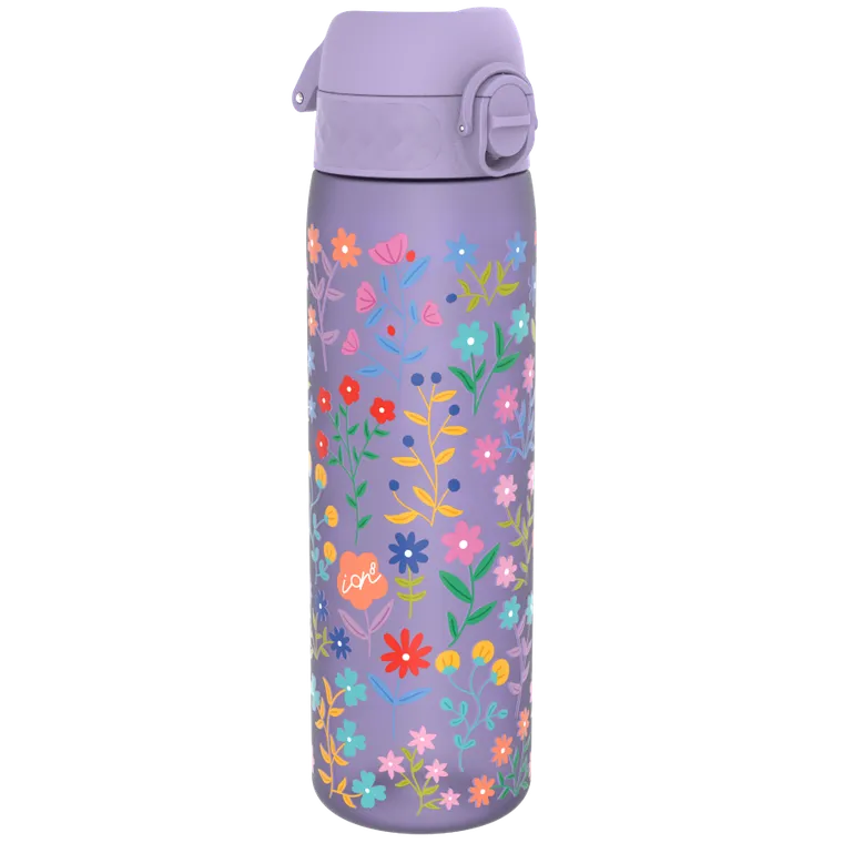 ION8, Kwiatki, bidon z ustnikiem, fioletowy, 500 ml