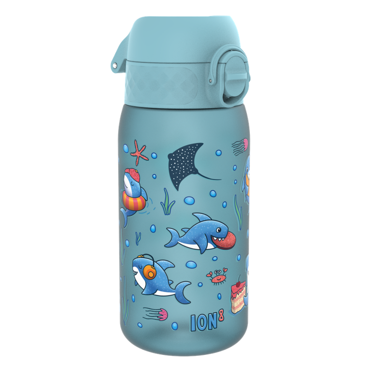 ION8, Rekiny, bidon z ustnikiem, niebieski, 350 ml