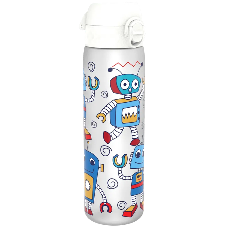 Ion8, Roboty, bidon z ustnikiem, biały, 500 ml