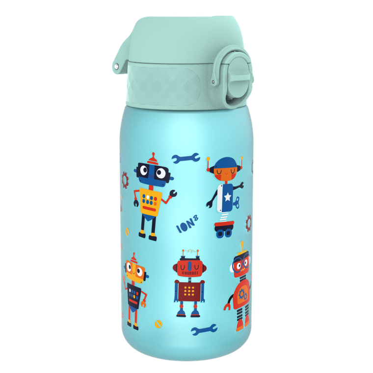 ION8, Roboty, bidon z ustnikiem, niebieski, 350 ml