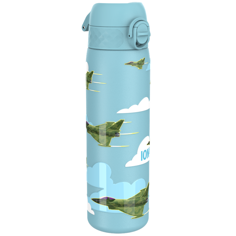 ION8, Samoloty, bidon stalowy z ustnikiem, niebieski, 600 ml