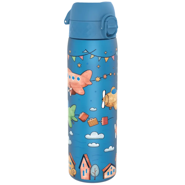 Ion8, Samoloty, bidon z ustnikiem, niebieski, 500 ml