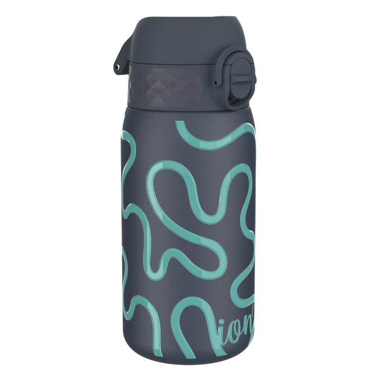 ION8, Szlaczki, bidon termiczny z ustnikiem, próżniowy, granatowy, 320 ml