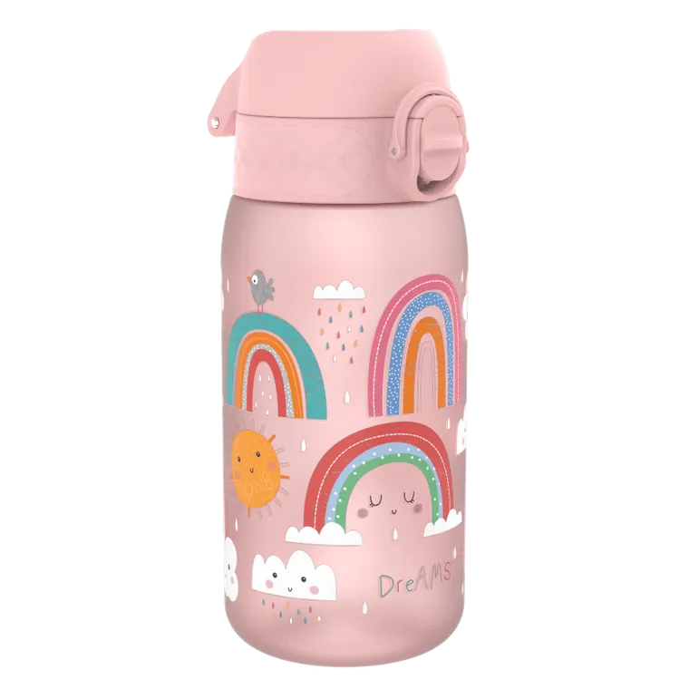 Ion8, Tęcza, bidon z ustnikiem, różowy, 350 ml