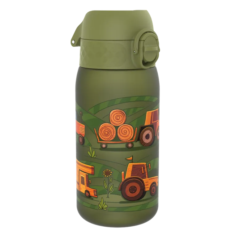 ION8, Traktor i maszyny na wsi, bidon z ustnikiem, zielony, 350 ml