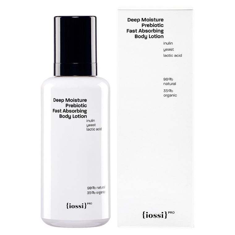 Iossi, Deep Moisture Prebiotic Fast Absorbing Body Lotion, intensywnie nawilżający balsam do ciała z naturalnymi prebiotykami, 200 ml