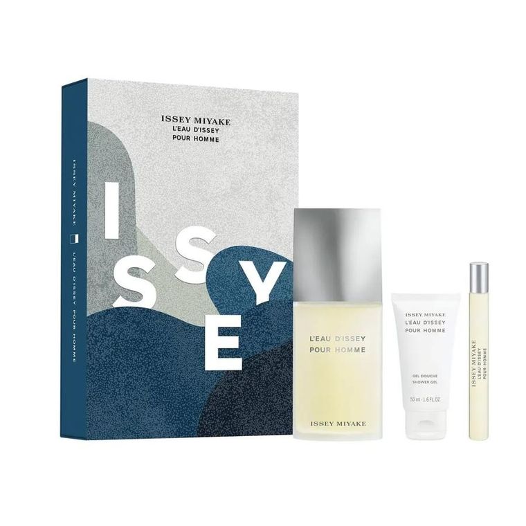Issey Miyake, L'Eau d'Issey Pour Homme, zestaw: woda toaletowa, spray, 125 ml + woda toaletowa, spray, 10 ml + żel pod prysznic, 50 ml