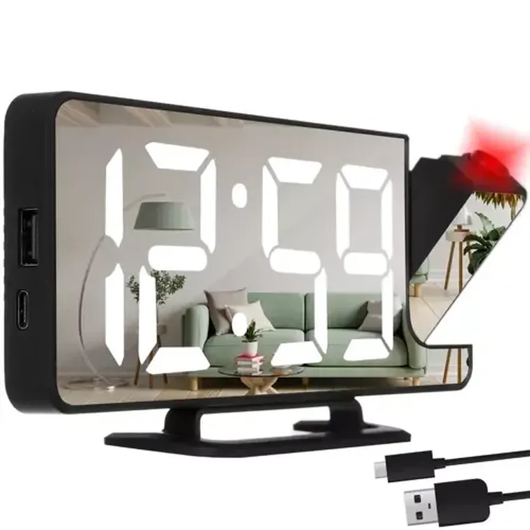 Izoxis, budzik-zegar LED z projektorem