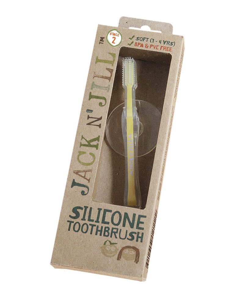 Jack N'Jill, silikonowa szczoteczka do zębów, z blokadą