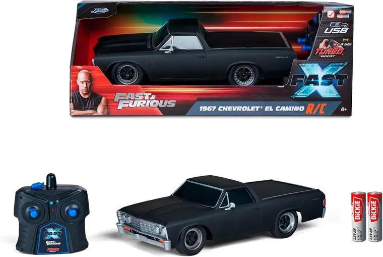 Jada, Fast & Furious, 1967 Chevy El Camino, model pojazdu zdalnie sterowany, 1:16
